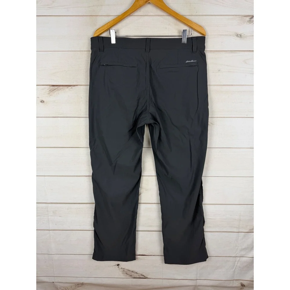 Eddie Bauer Travex Pants Mens 34x30 Dark Gray Hiking Travel Lightweight Outdoor